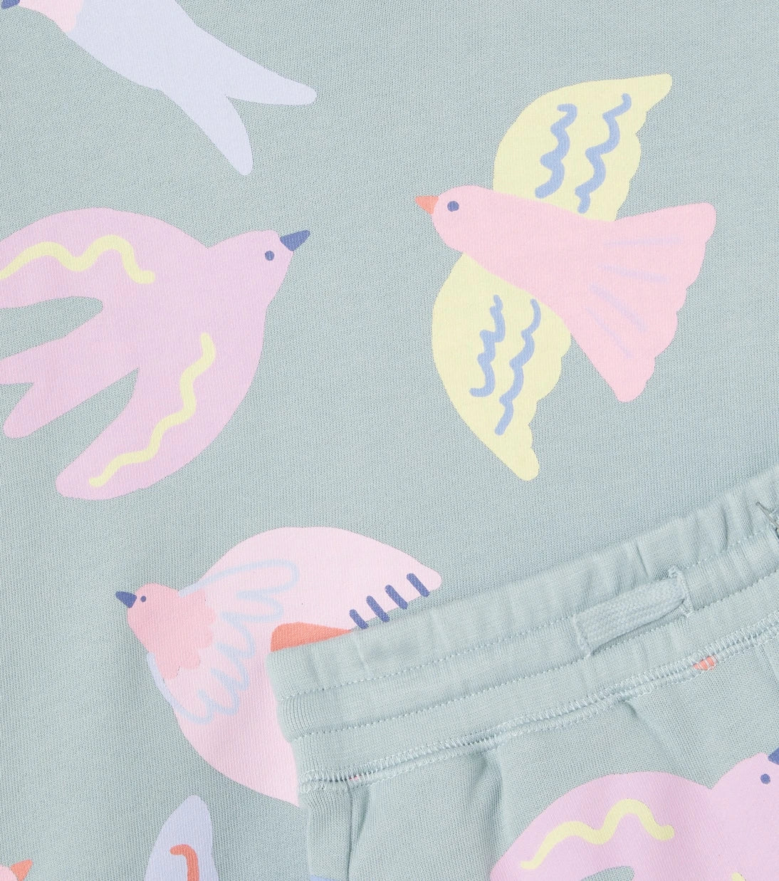 Stella McCartney Kids - طقم سويتشيرت وبنطال رياضي بطبعة