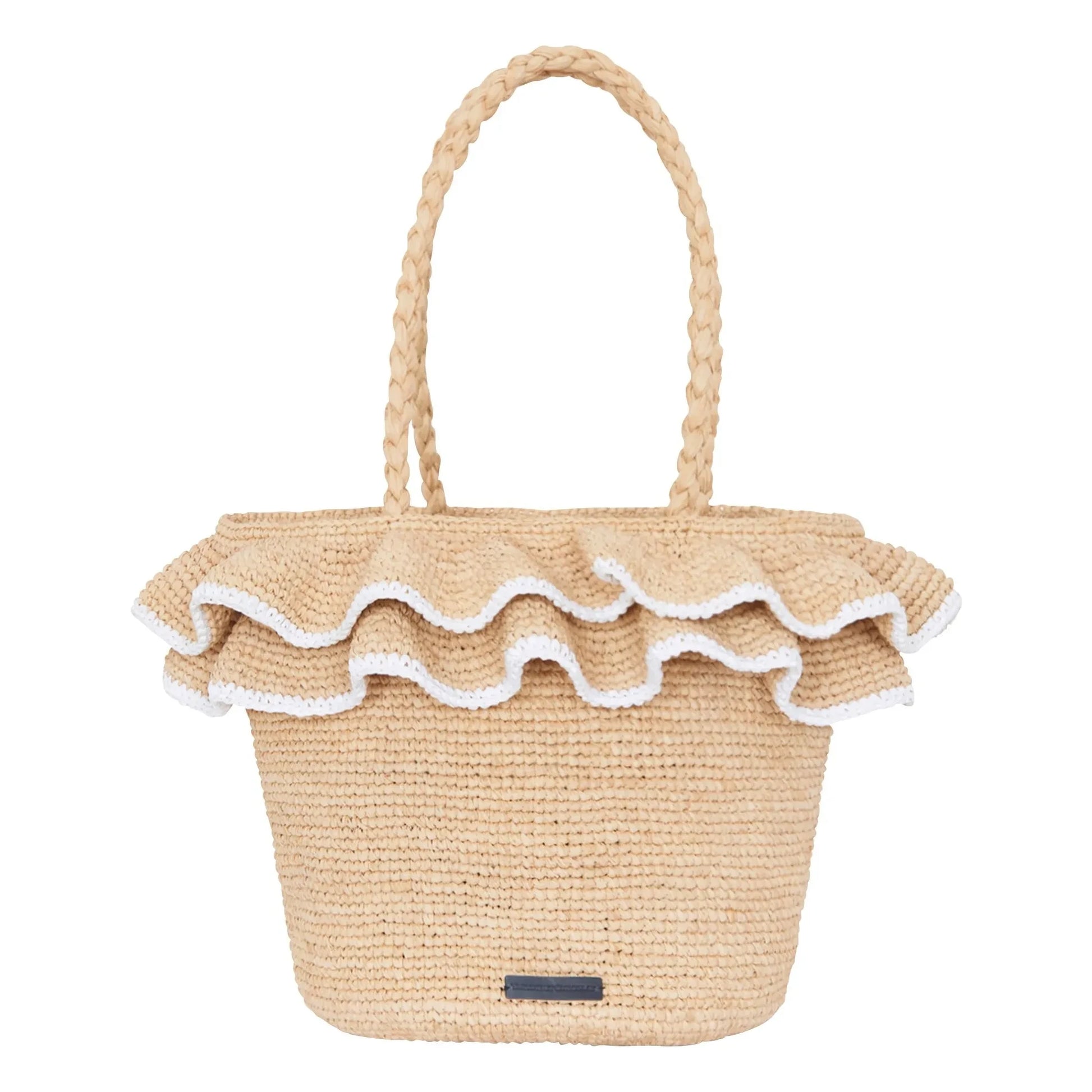 Tartine et Chocolat - Basket Raffia ruffles | Natural