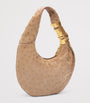 Small Ostrich Leather Soufflé Shoulder Bag