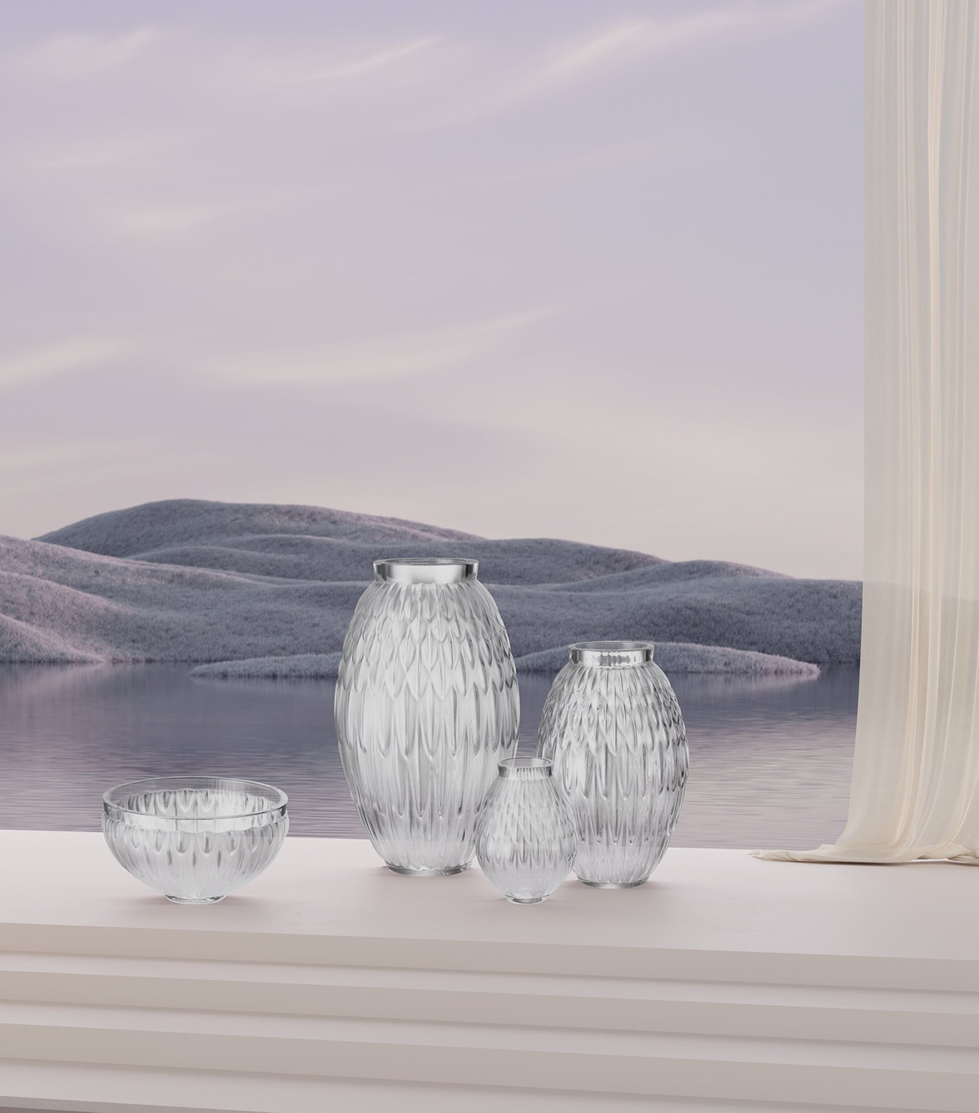 Crystal Plumes Bowl (20cm)