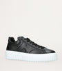 Leather H-Stripes Tread Sneakers BLK/WHITE