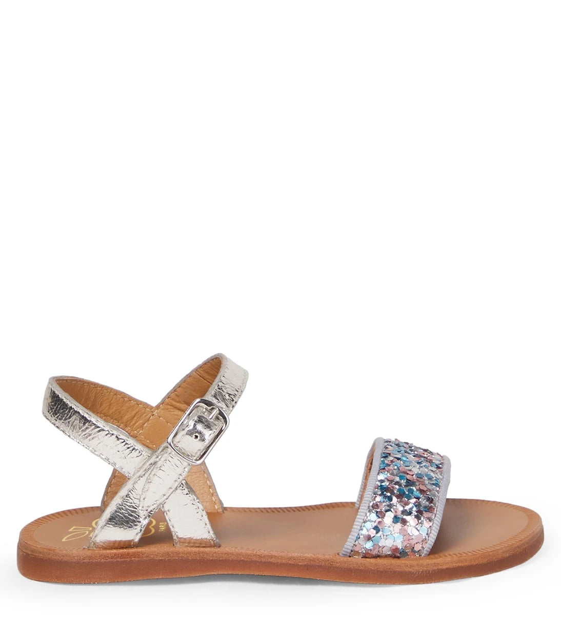 Pom d'Api - Plagette Buckle glitter leather sandals