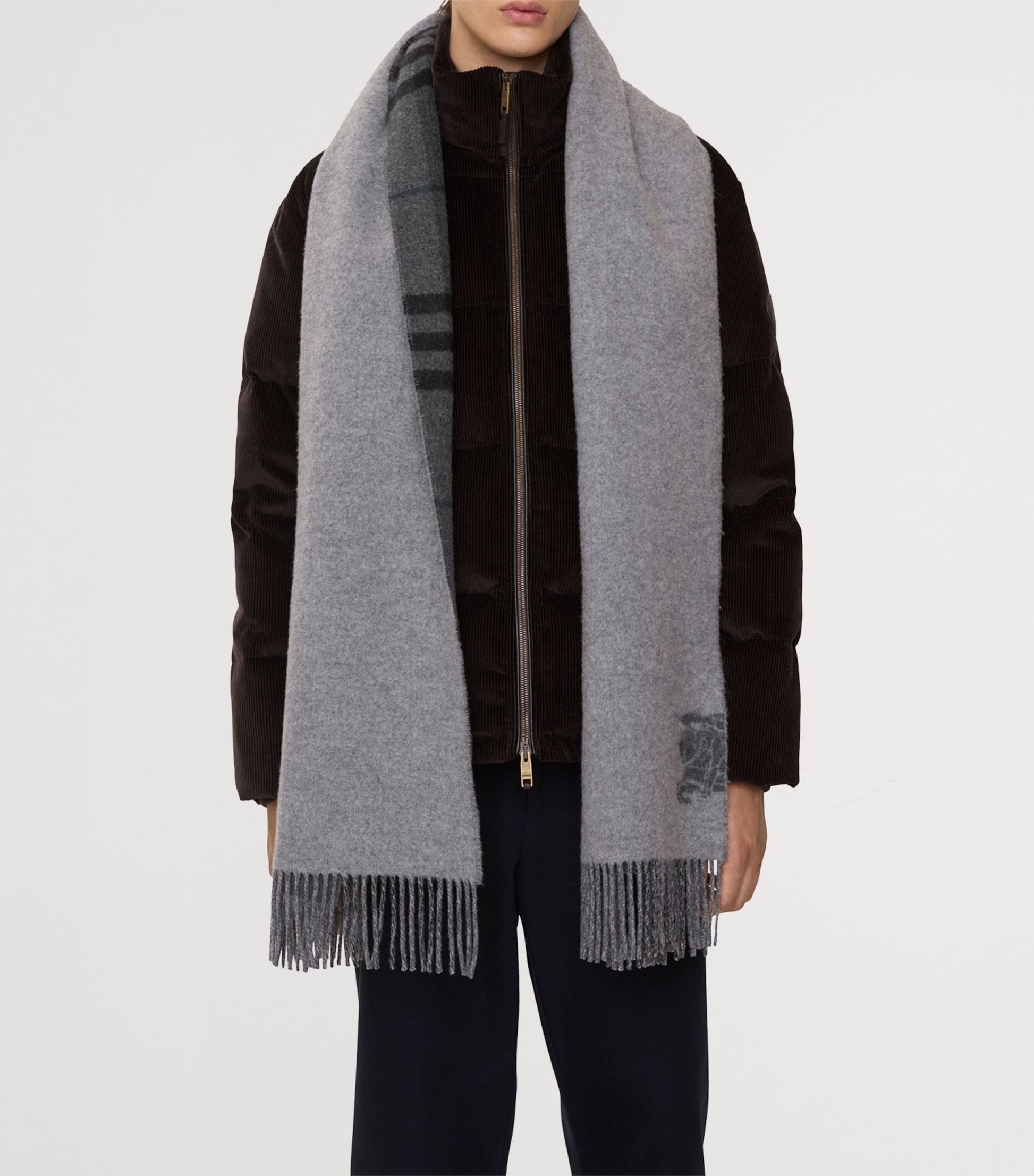 Cashmere Wide Reversible EKD Scarf