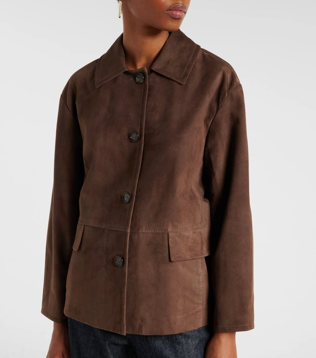 'S Max Mara - جاكيت جلد سويدي شارم