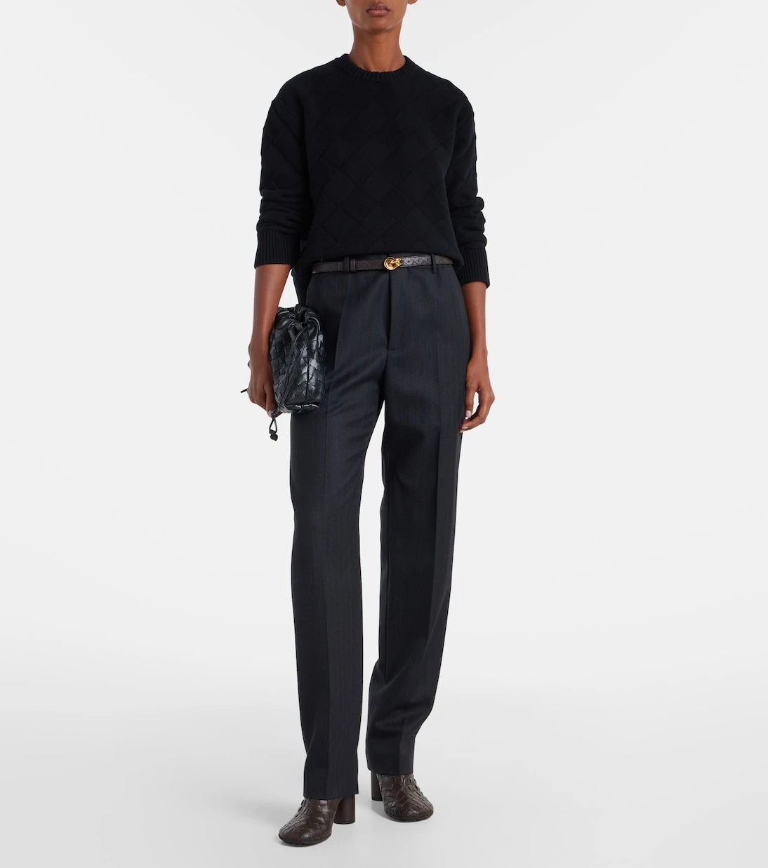 Bottega Veneta - سترة إنترتشيو صوفية مخلوطة