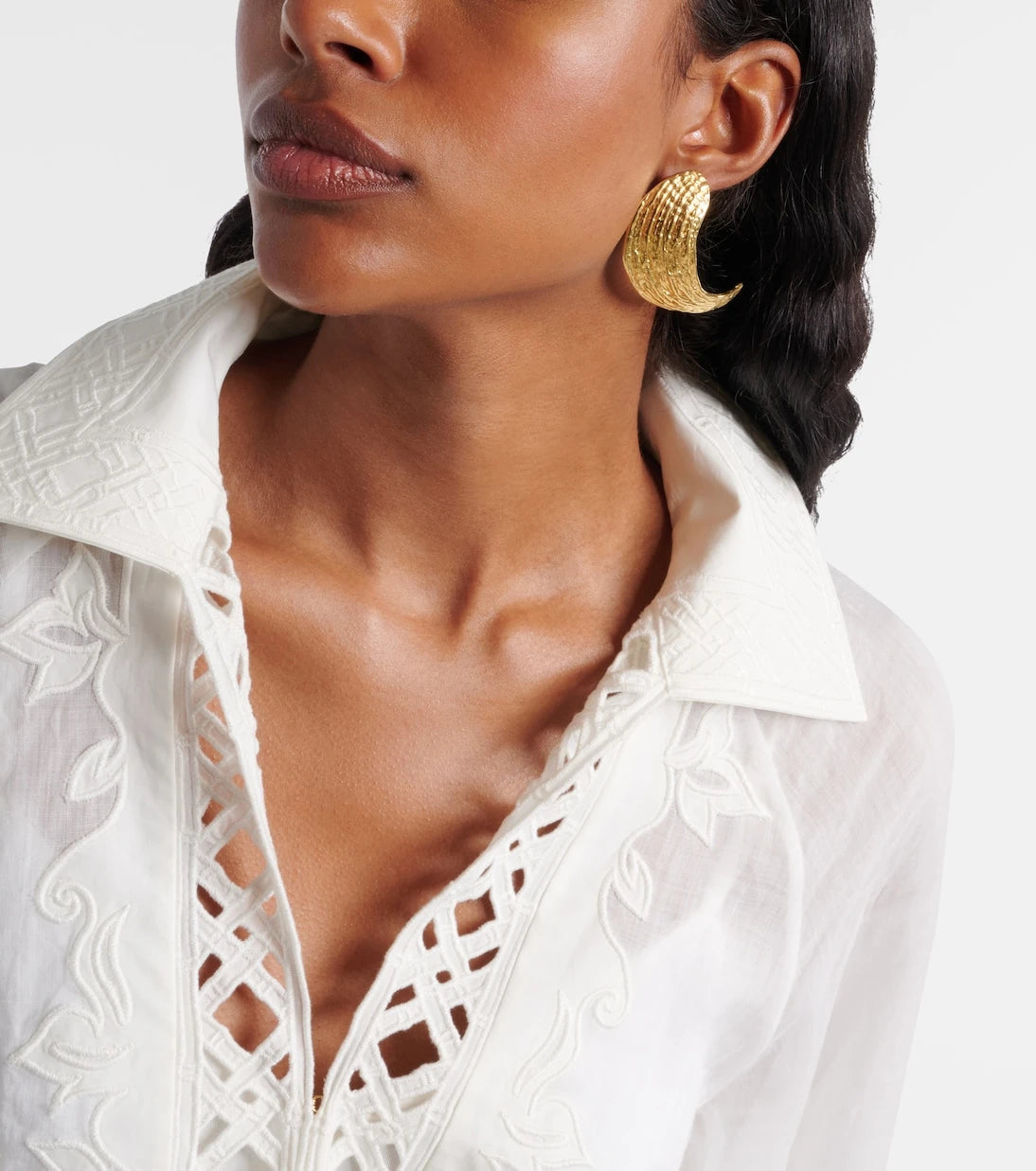 Ysso - Broken Shell 24kt gold-plated earrings