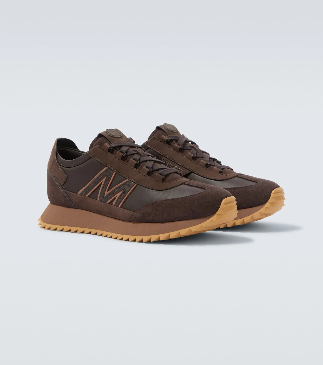 Moncler - Pacey2 suede-trimmed sneakers