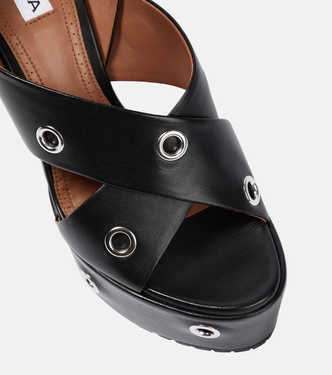 Alaïa - Eyelet-embellished leather sandals