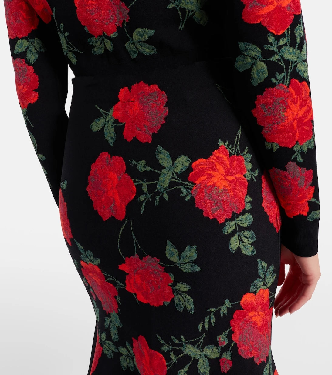 Carolina Herrera - Floral jacquard midi skirt