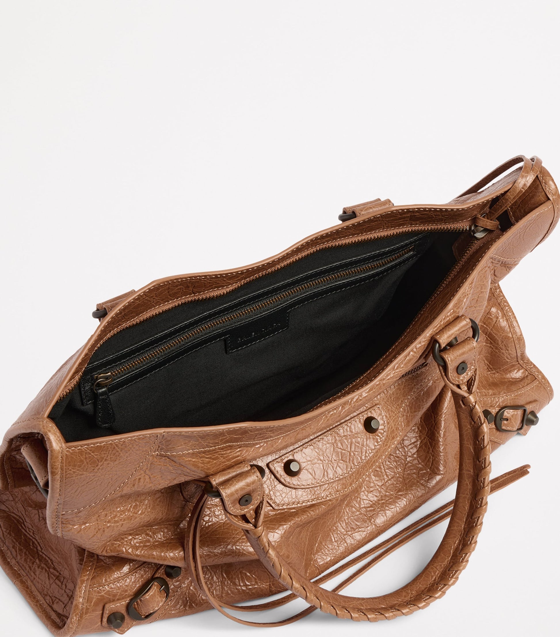 Balenciaga Brown Medium Leather Le City Top-Handle Bag