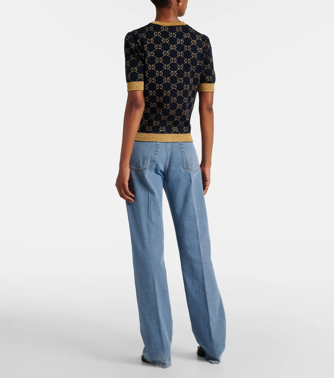 Gucci - Cotton-blend lamé top