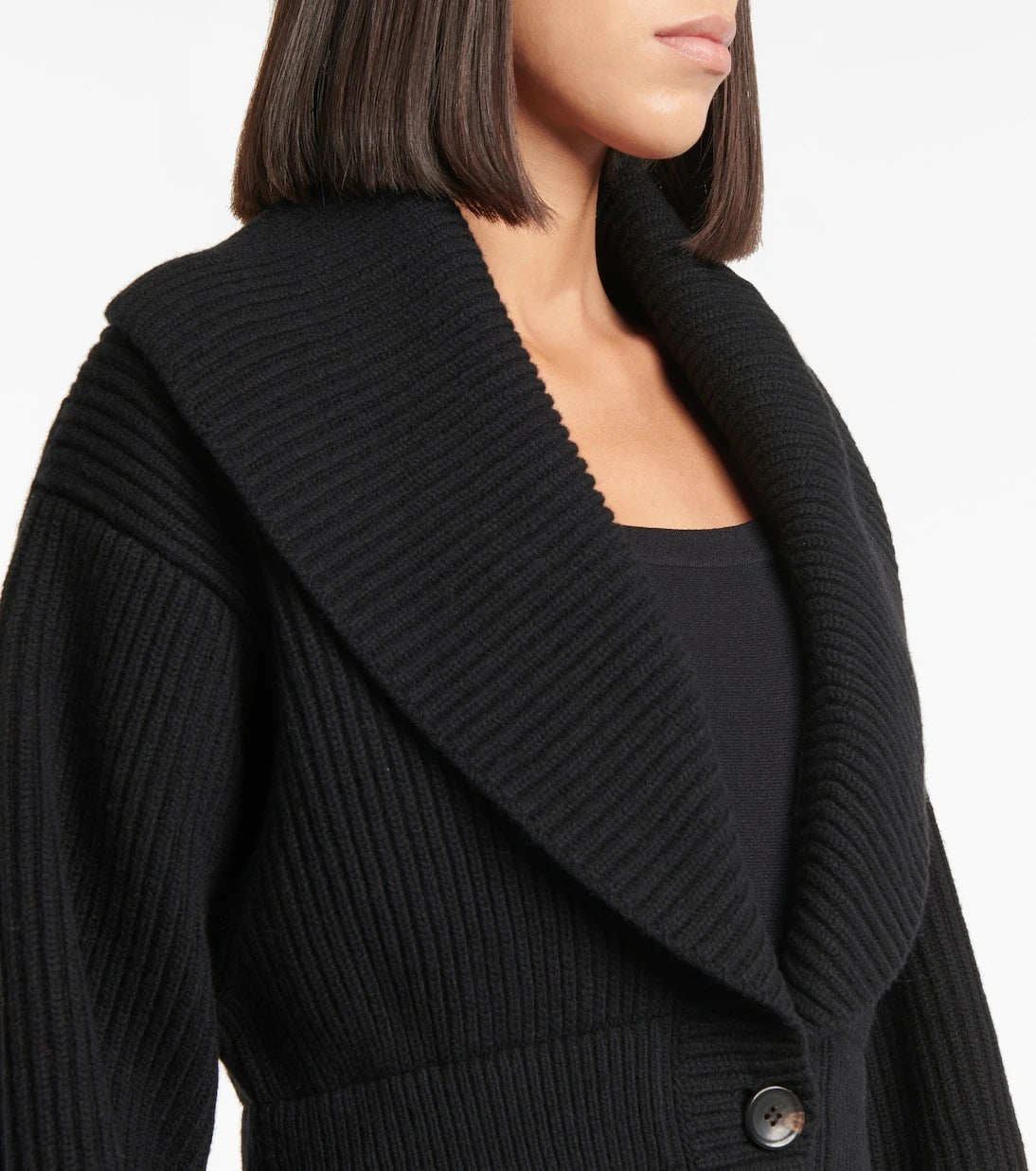 Alaïa - Wool and cashmere peplum cardigan