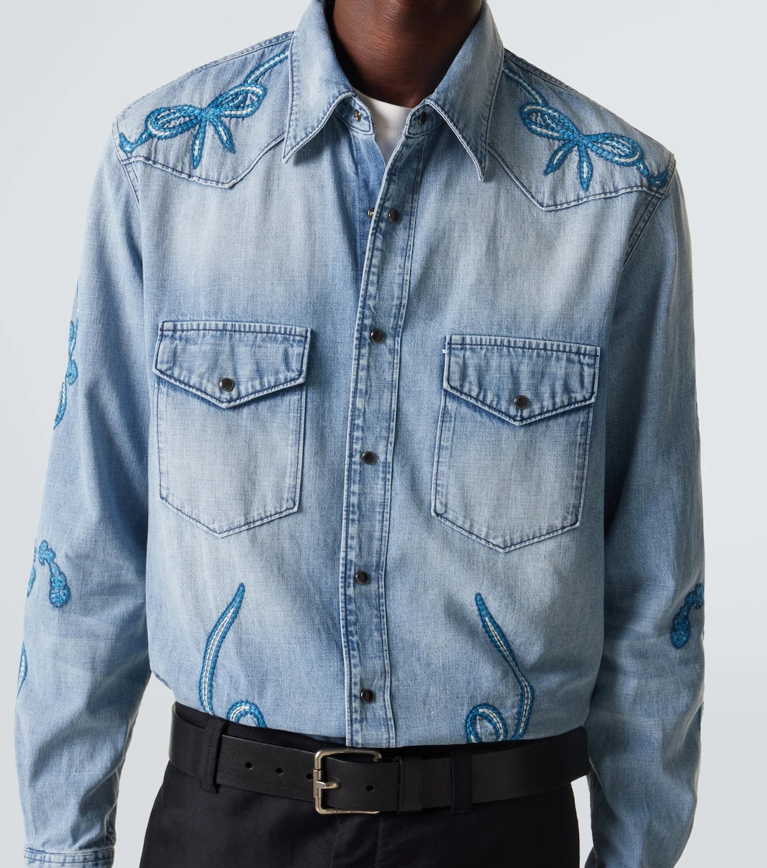 Acne Studios - Embroidered denim shirt