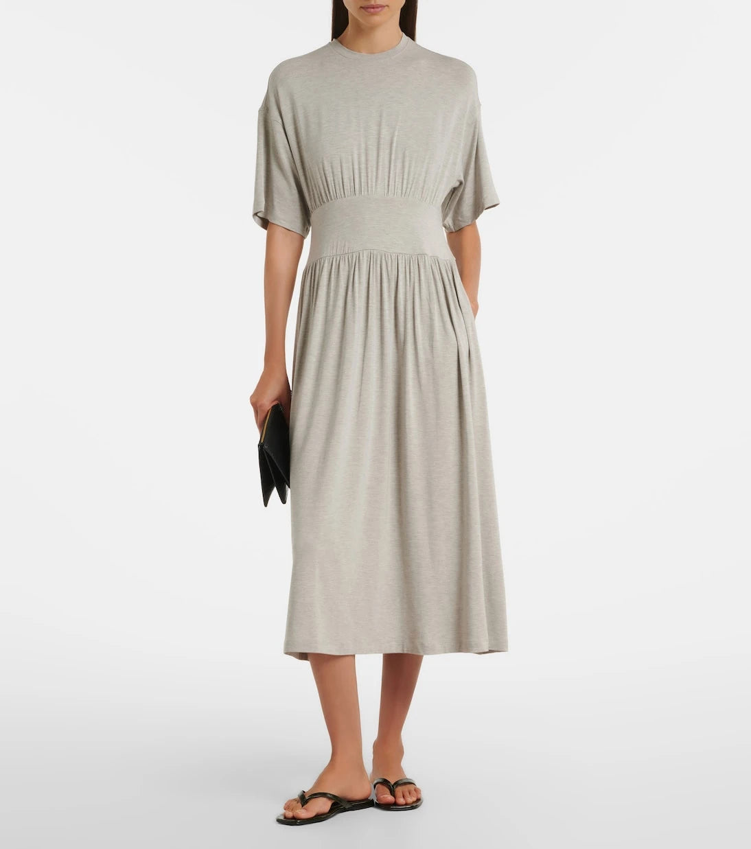 Toteme - Jersey gathered midi dress