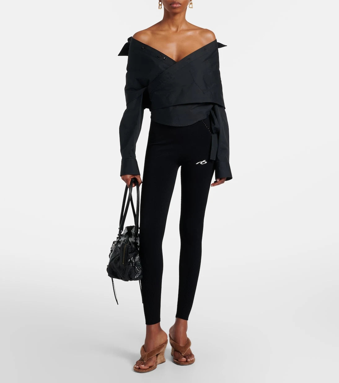 Balenciaga - Le City East-West leather shoulder bag