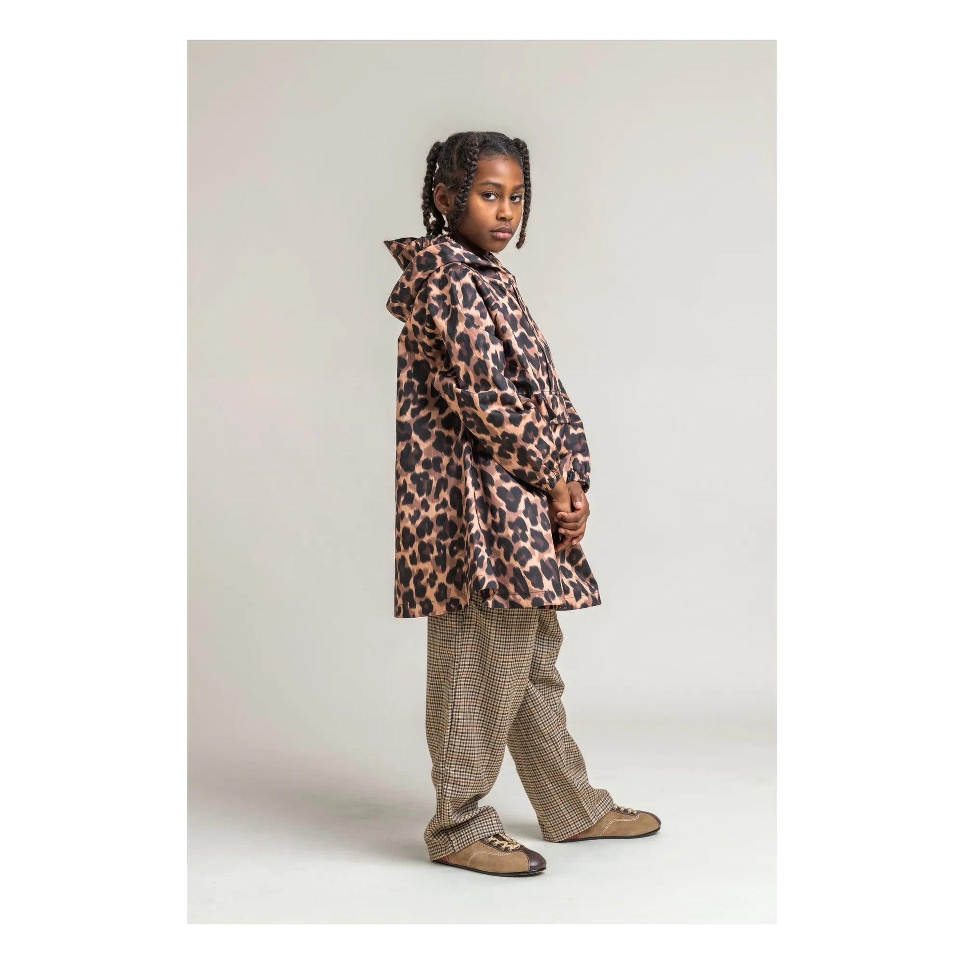 Flotte - Gabrielito Leopard Waterproof Cape Recycled fibers | Brown