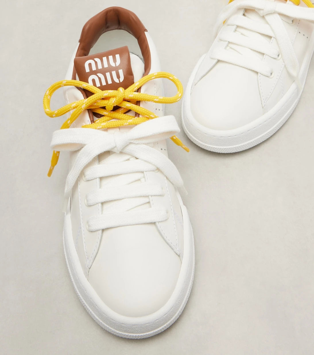 Miu Miu - Logo leather sneakers