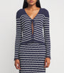 Rag & Bone Blue Cotton-Blend Striped Chiara Cardigan