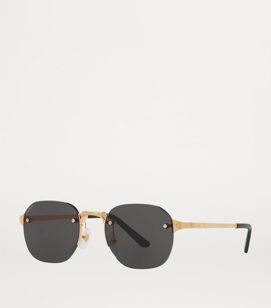 Santos de Cartier Round Sunglasses