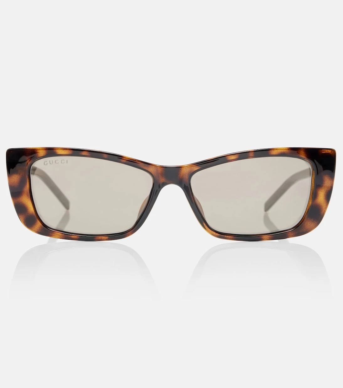 Gucci - Embellished rectangular sunglasses