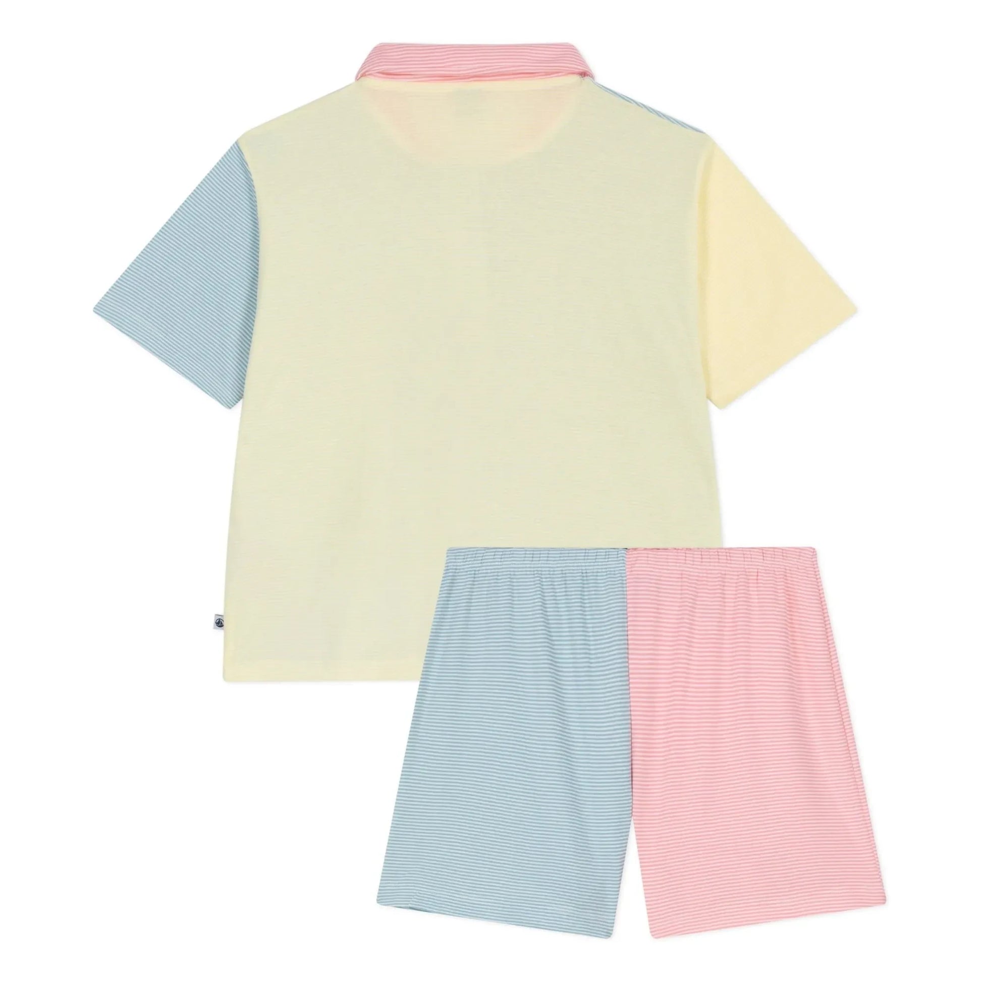 Petit Bateau - Colorblock Striped Short Pyjamas | Green
