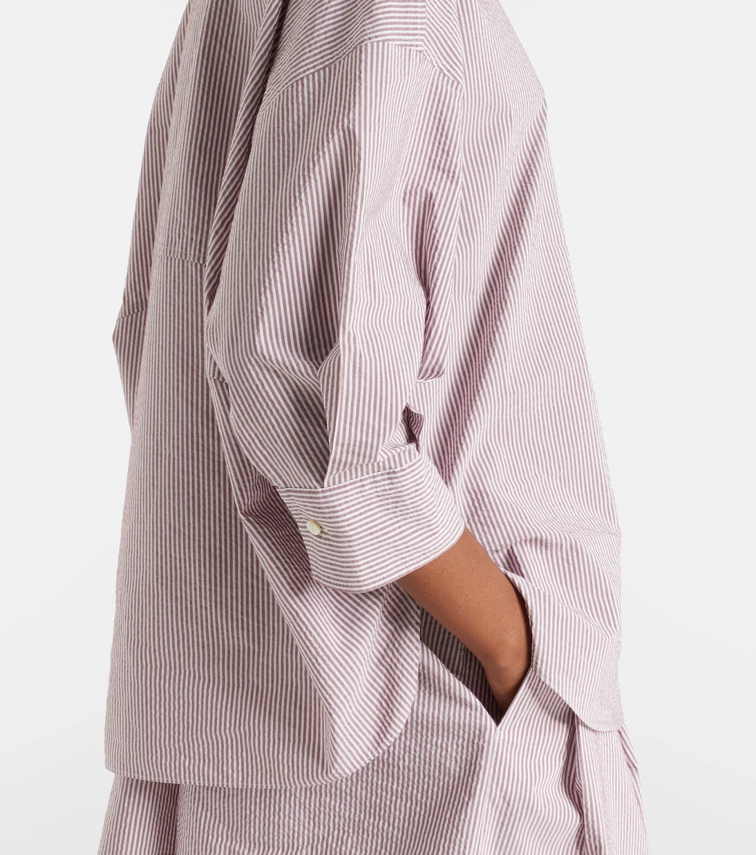 Brunello Cucinelli - Striped cotton-blend shirt