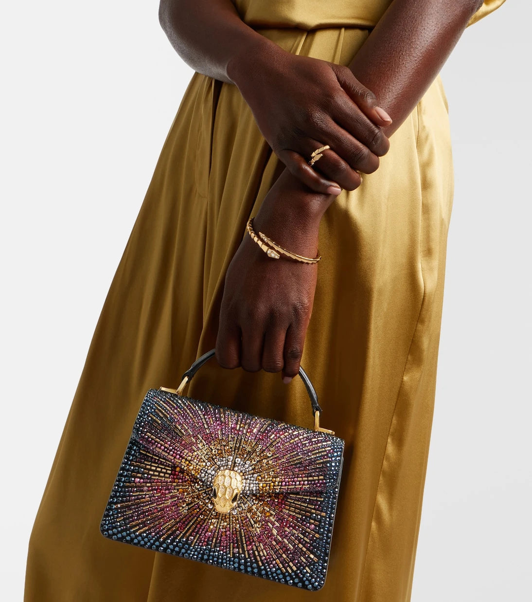 Bvlgari - حقيبة يد صغيرة Serpenti Forever من الجلد