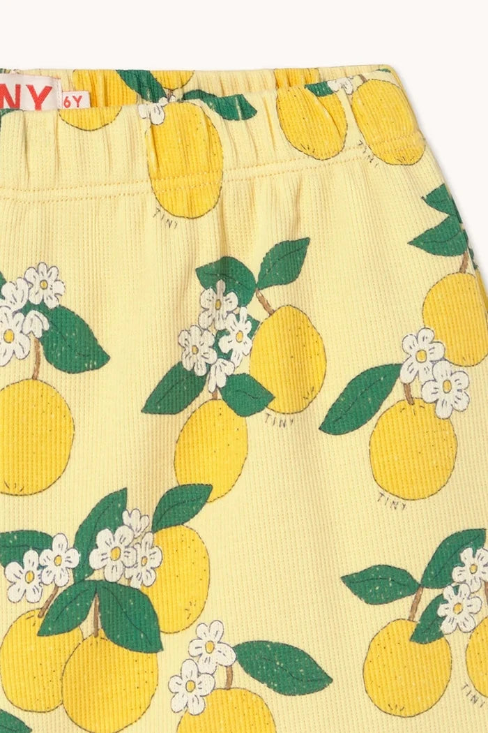 Детски къси панталони Tinycottons ORANGES RIB SHORT
