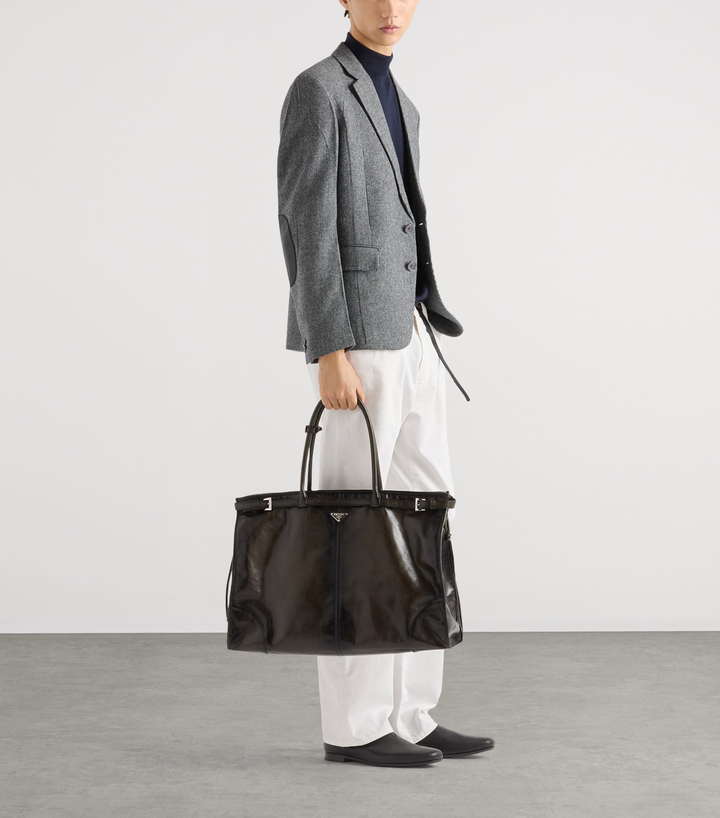 Prada Antiqued Leather Bonnie Tote Bag