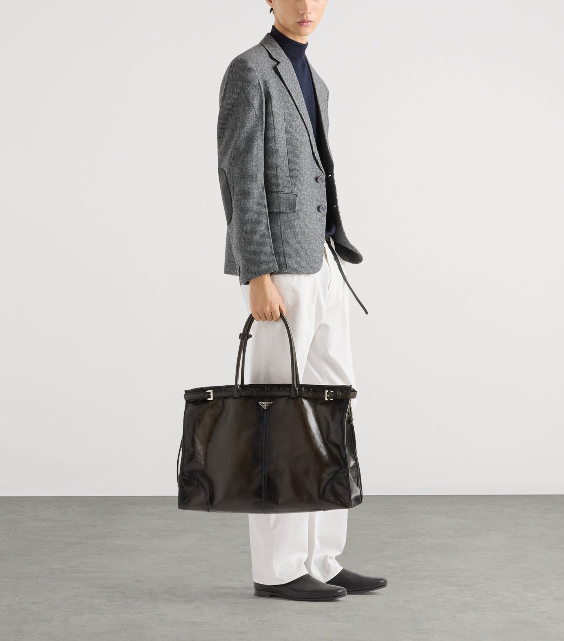 Prada Antiqued Leather Bonnie Tote Bag