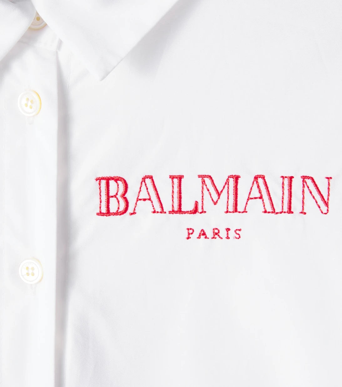 Balmain Kids - Logo asymmetric cotton shirt dress