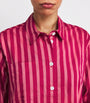 Derek Rose Pink Cotton Stripe Nightshirt