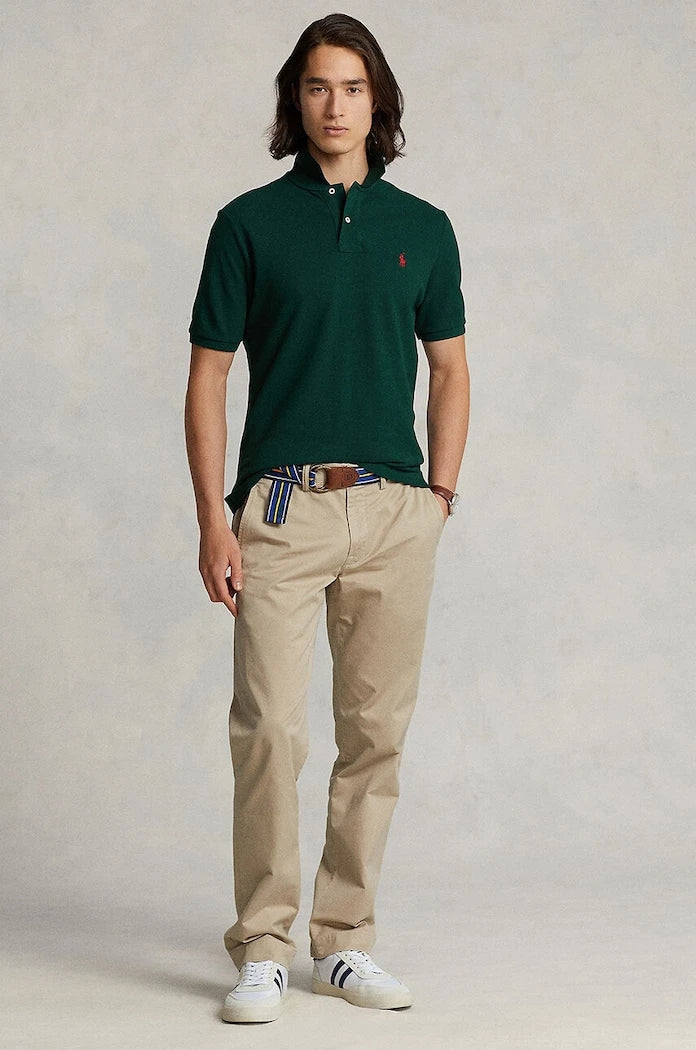 Памучна тениска с яка Polo Ralph Lauren