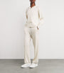 White Cashmere Zip-Up Hoodie