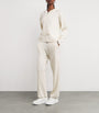 White Cashmere Zip-Up Hoodie