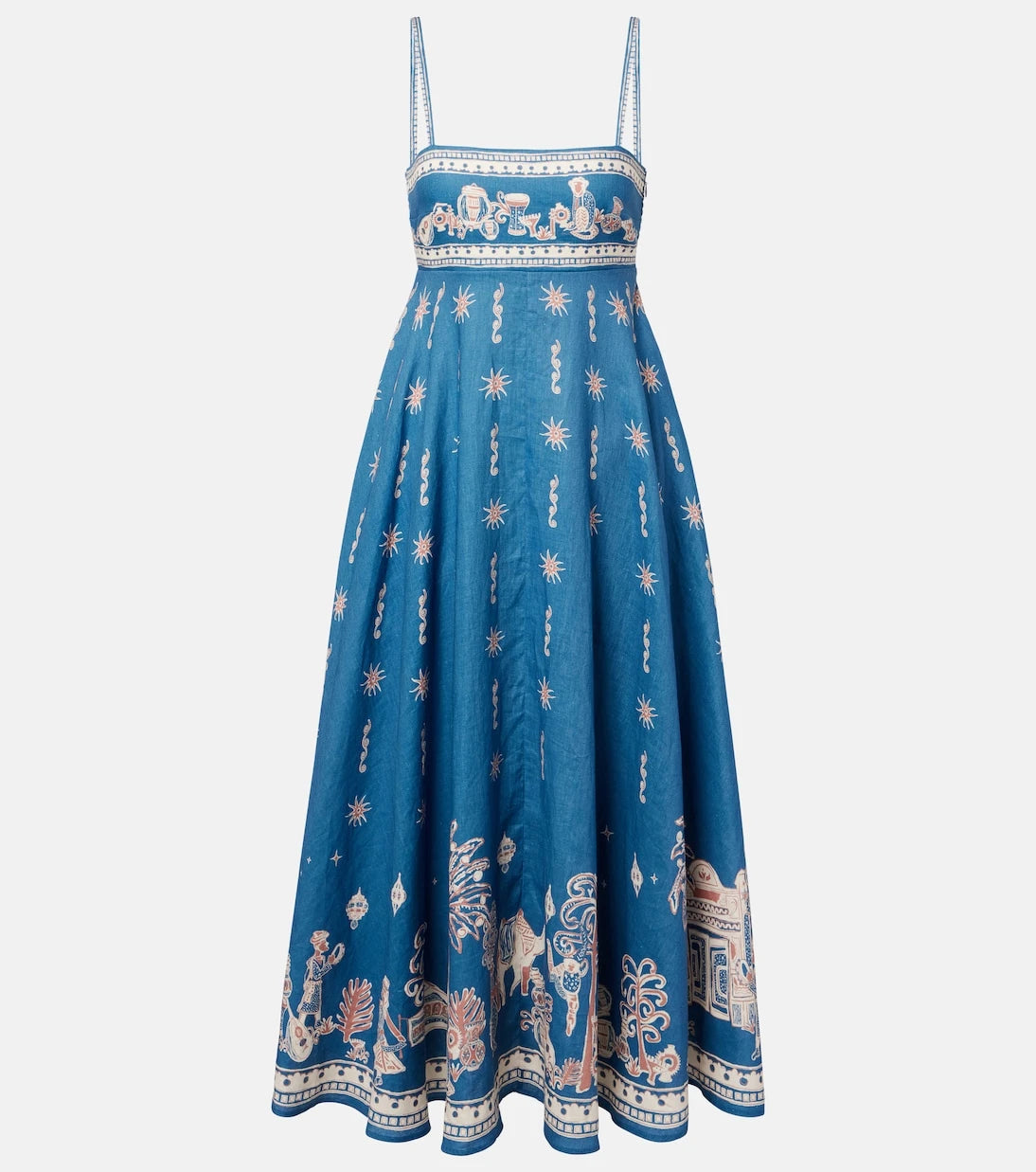 Alémais - Acacia printed linen maxi dress