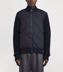 Barbour Navy Knitted Quilted Newland Jacket