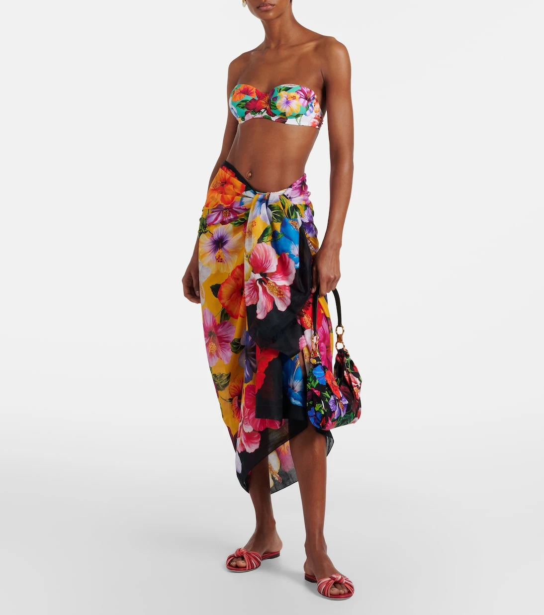 Dolce&Gabbana - Floral cotton beach cover-up
