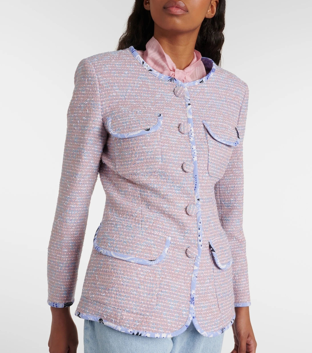 Etro - Checked wool-blend tweed jacket