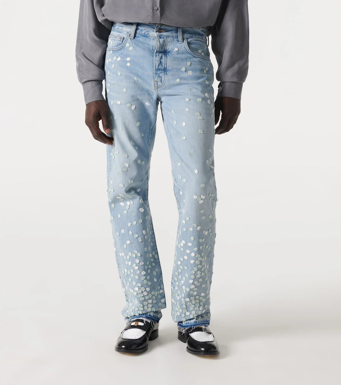 Amiri - Floral straight jeans