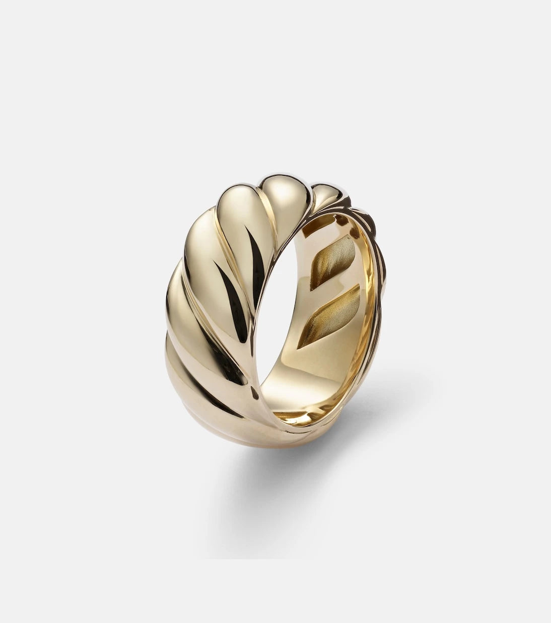 David Yurman - خاتم بتصميم الكابل المنحوت من الذهب عيار 18 قيراطًا