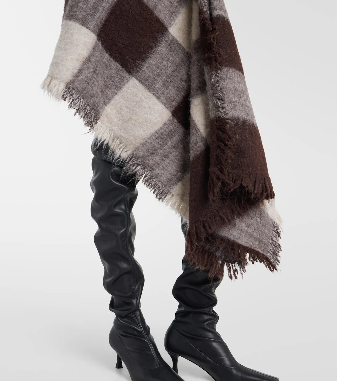 Proenza Schouler - Kai checked alpaca and wool-blend miniskirt
