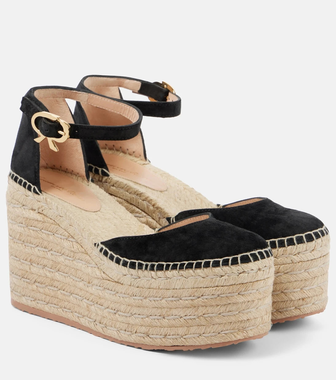 Gianvito Rossi - Suede platform espadrille wedges