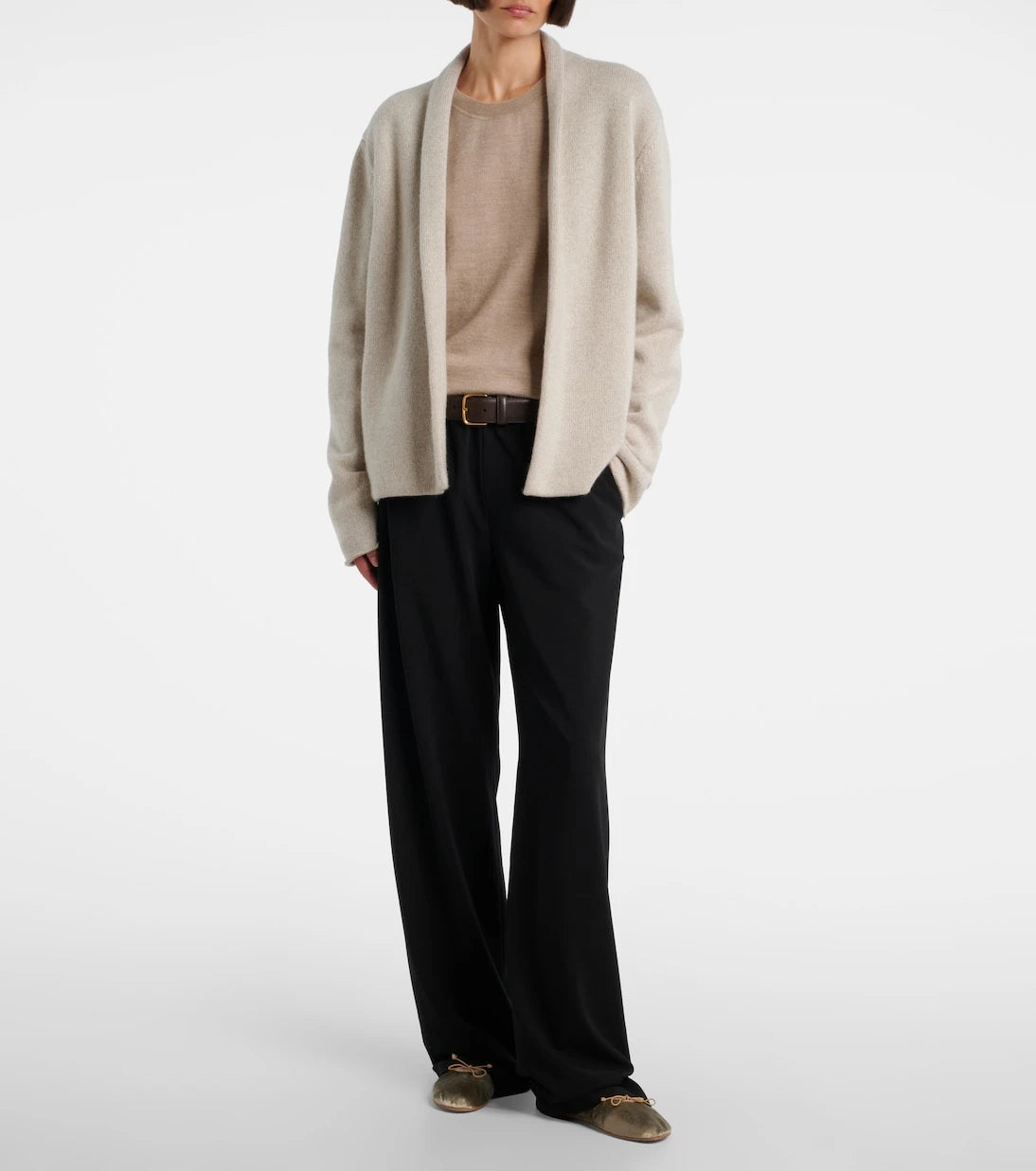 The Row - Round velvet ballet flats