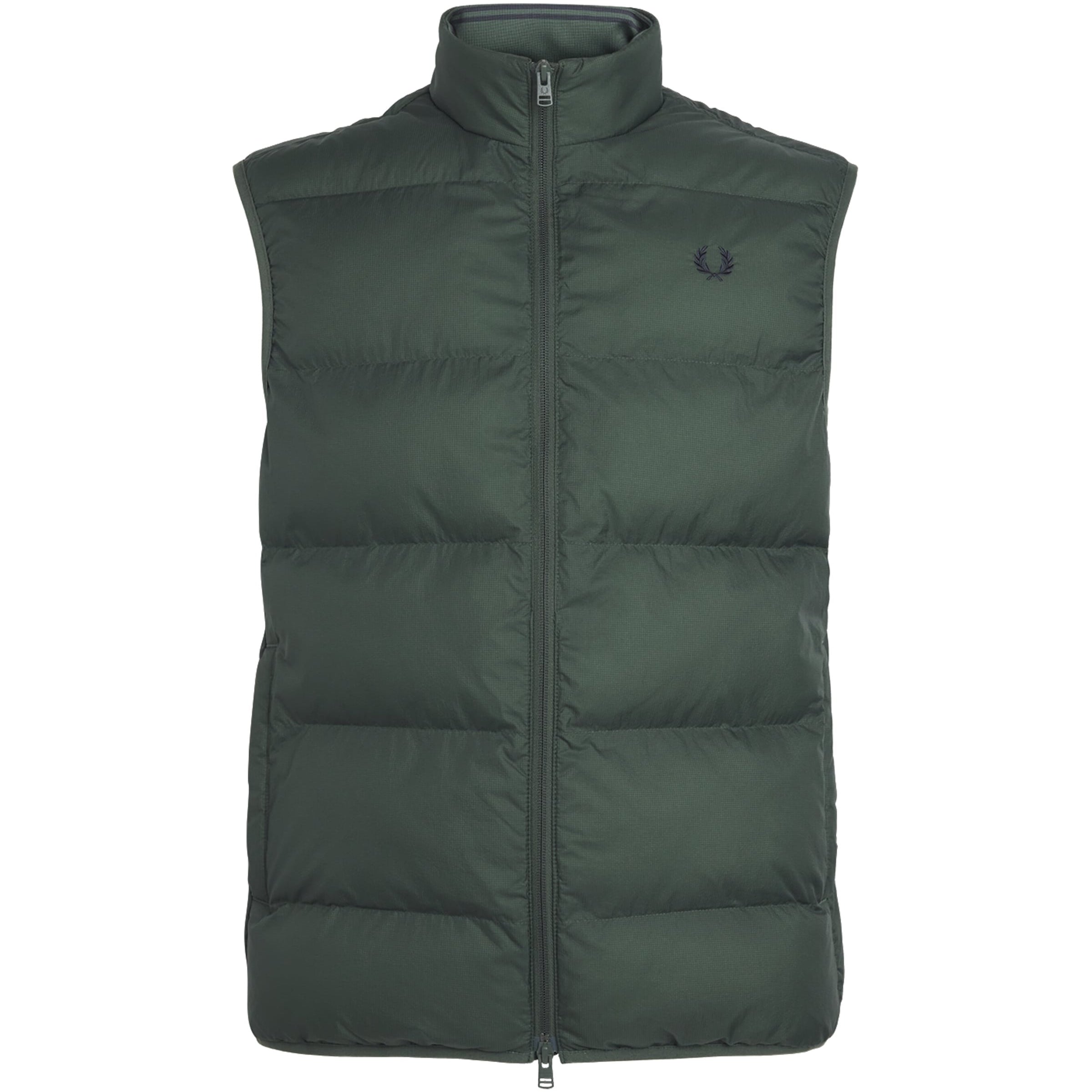 Fred Perry Green Padded Logo GIlet