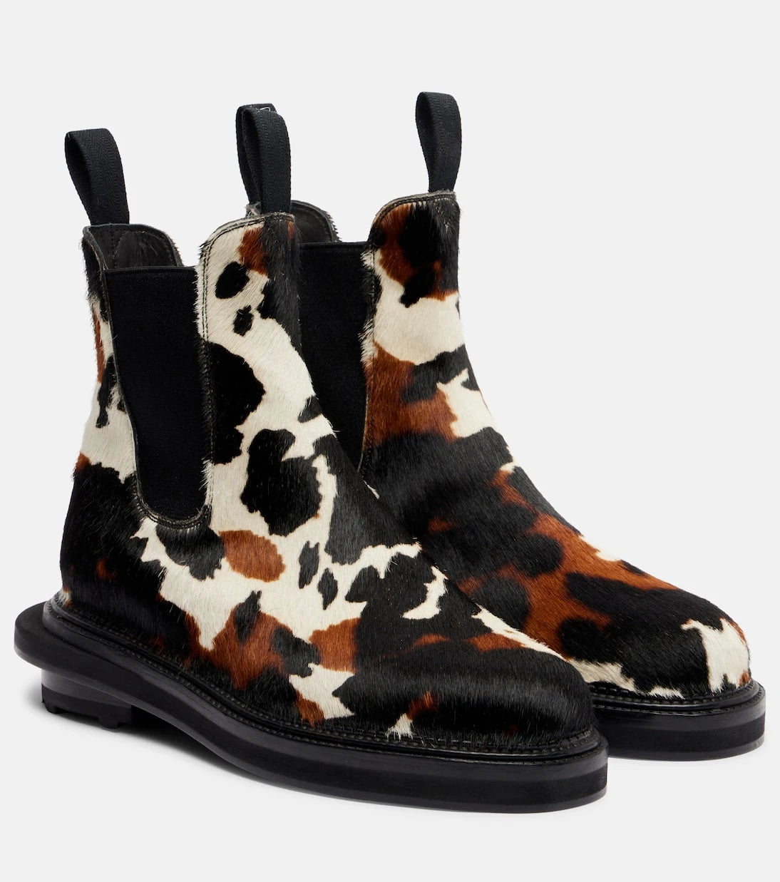 Sacai - x J.M. Weston calf hair ankle boots