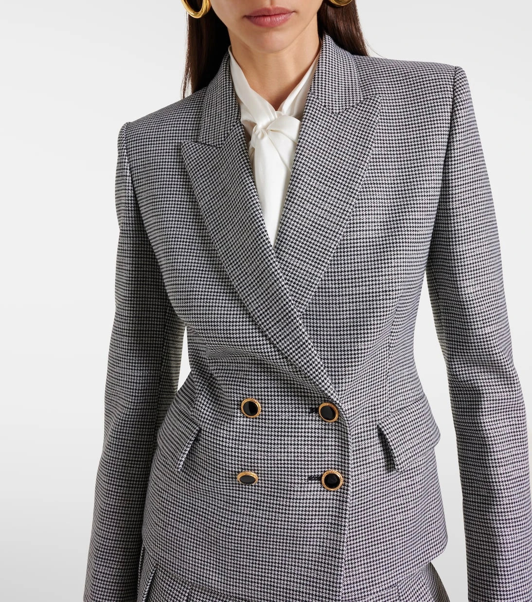 Alessandra Rich - Houndstooth wool-blend jacket