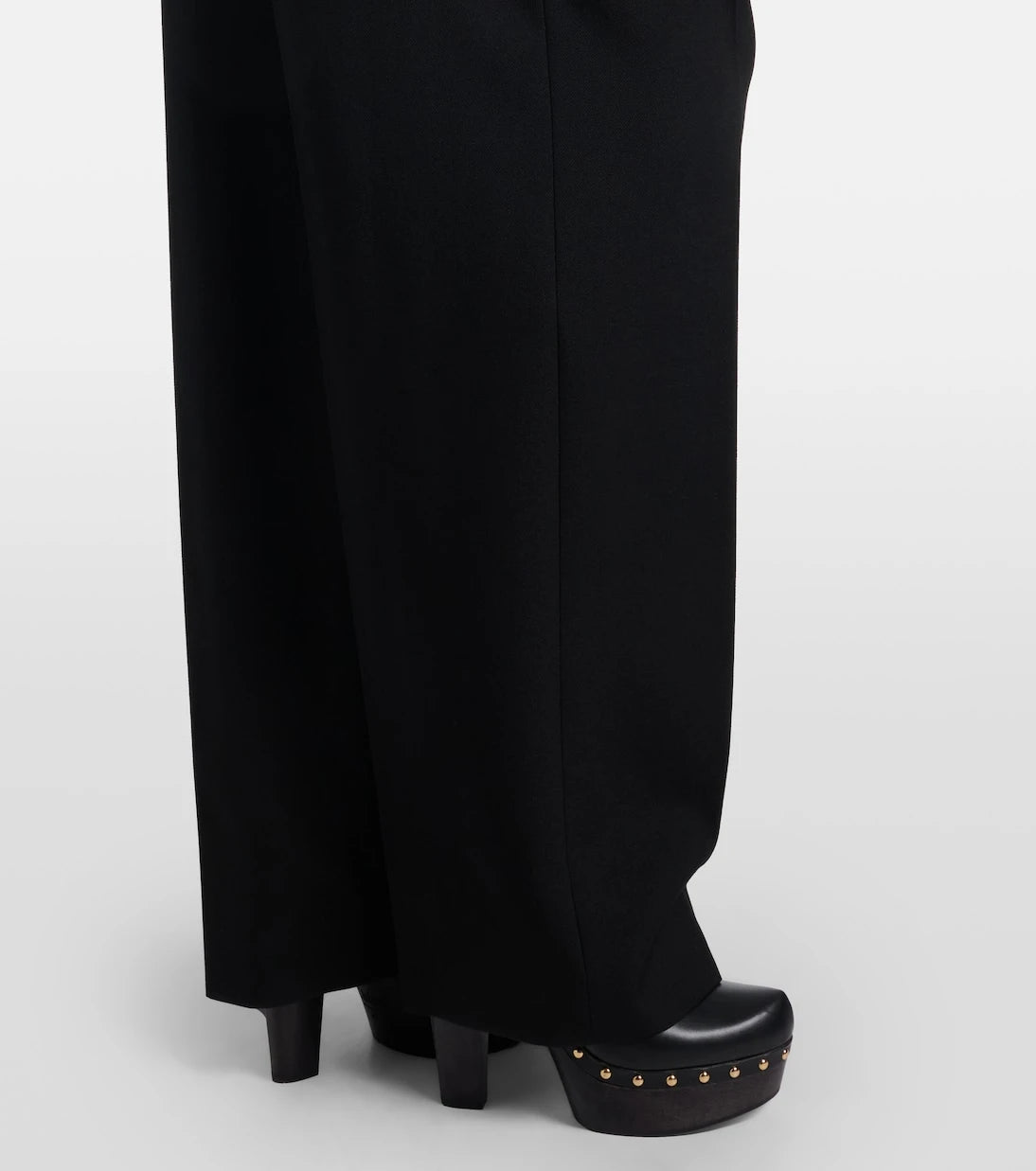 Chloé - Pleated high-rise wool gabardine wide-leg pants