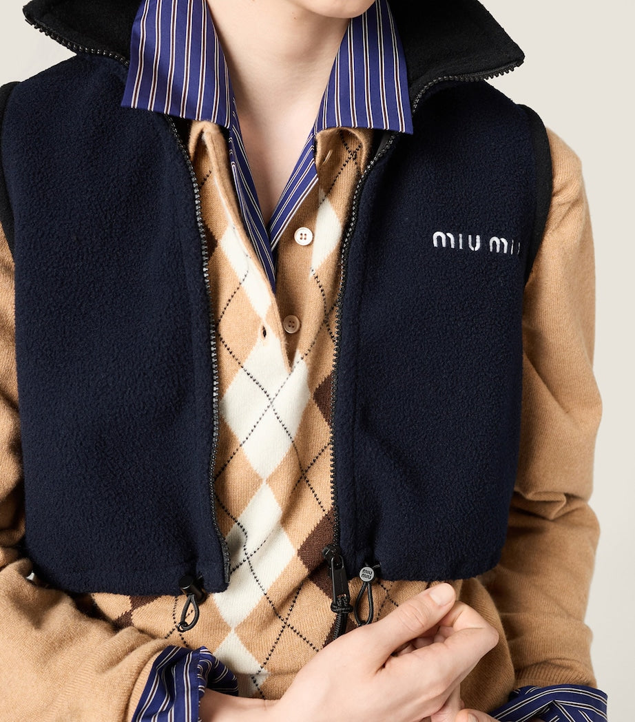 Blue Fleece Logo Gilet