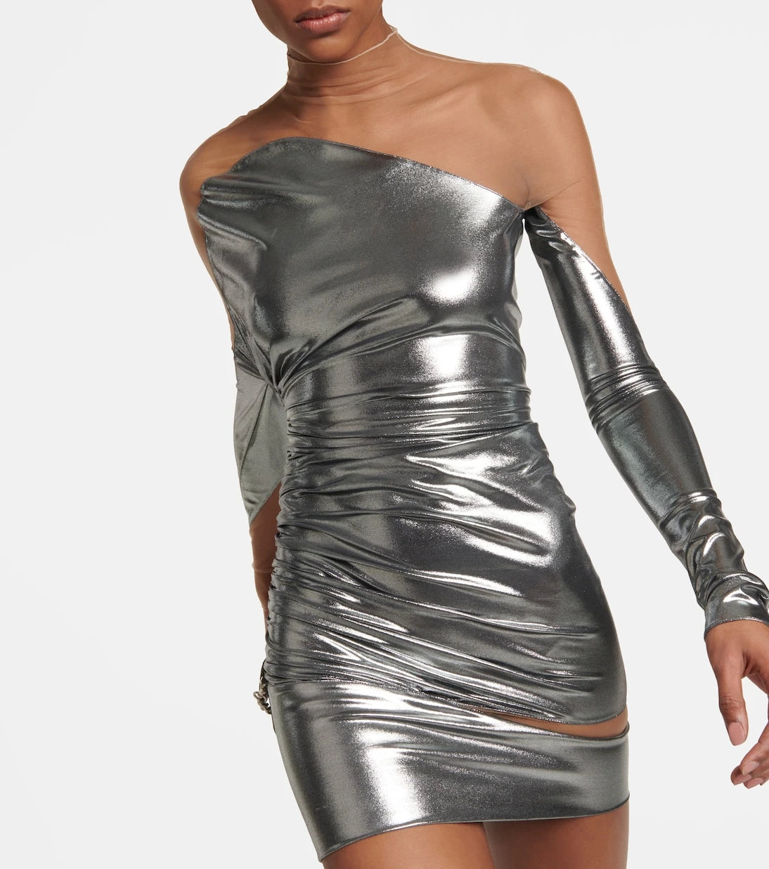 Mugler - Paneled minidress